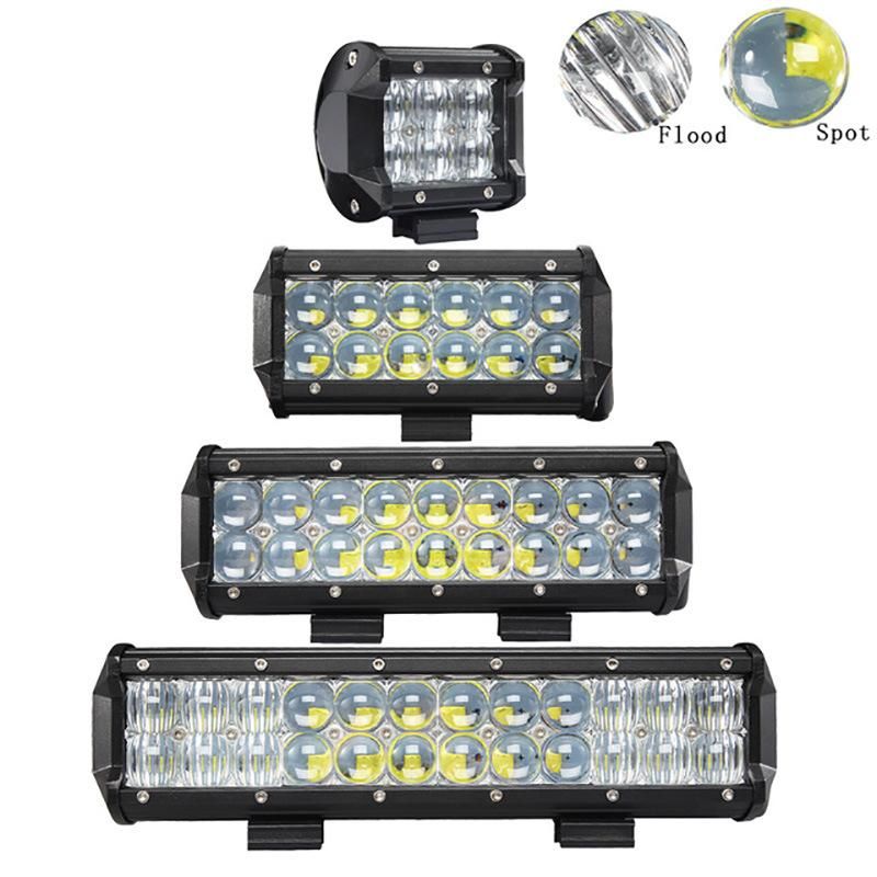 72W ATV Offroad LED Work Light Bar with 5D Lens