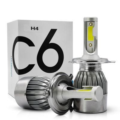 Super Bright 8000 Lumen 60W Auto H7 H4 C6 LED Fan Auto 9005 9006 H11 H7 H4 Car H4 C6 LED Headlights C6