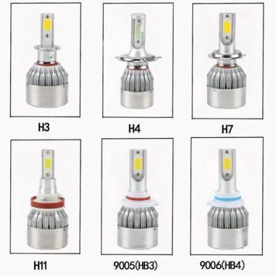 LED White Headlamp Car LED Headlight Kit C6 H7 H8 H9 H11 LED Bulb H1 LED Car Light