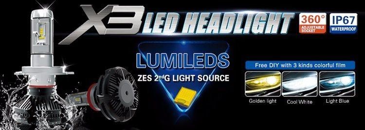Lmusonu X3 H8/H9/H11 LED Headlight LED Auto Light 25W 6000lm Car Accessory