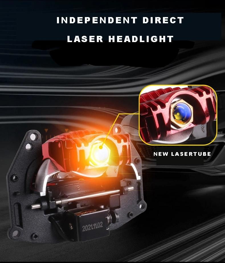 Sanvi Super Bright Aftermarket Auto 3 Inch Lkl LED Laser Projector Lens Headlight 55W 6000K Motorcycle LED Headlamp Upgrading Replacement Auto Lamps