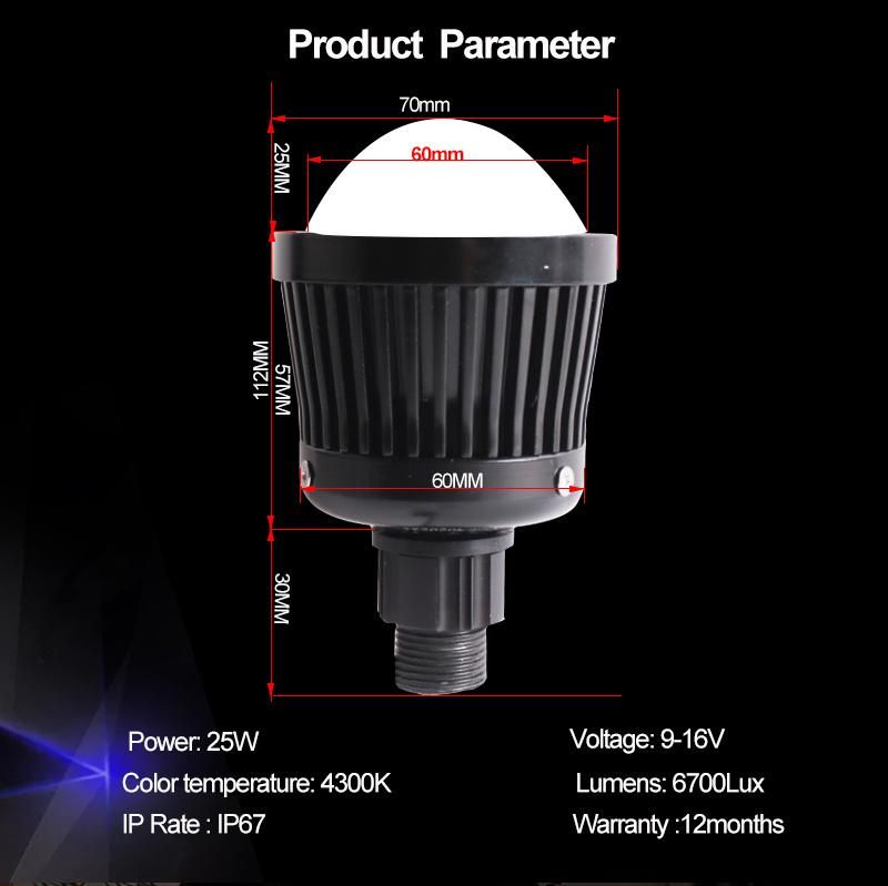 Sanvi K3 Car Auto 12V 25W 3 Inch 4300K 6700lux LED Headlight Universal Fit Plug Play Car LED Projector Lens Headlamps Factory Supplier Hot Sale