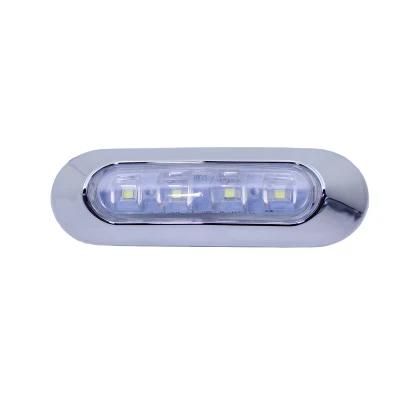 12V 24V 3.7 Inch 4LED Vehicle Side Marker Lamp Clearance Light Red White Amber Truck Trailer Car LED Side Marker Signal Light