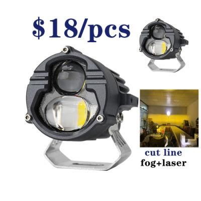 22000lm 3inch 110W White Yellow Auxiliary Fog Lamp Mini Offroad Automobile 4X4 Accessories Pickup SUV off Road LED Driving Light