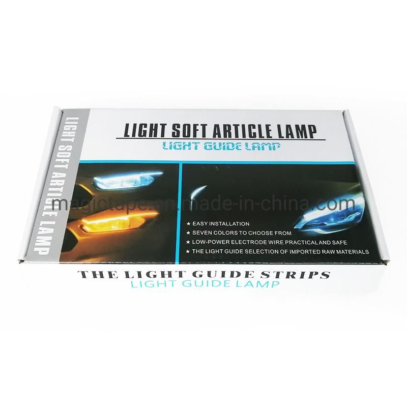 Yellow Blue Daytime Running Lights Turn Signal Flowing Light Guide Strip DRL Flexible Car LED Light Strip for Headlight