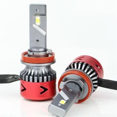 6000K Yellow Light High Low Beam 48W 4500lumens H7 H4 H11 LED Light COB Chip Car Bulb Auto LED Headlight