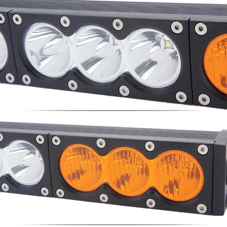 White Amber LED Light Bar for Offroad 4X4 4WD 12V 24V 7 12 39 50 Inch 120W 180W 240W 300W Dual Color Light Bar