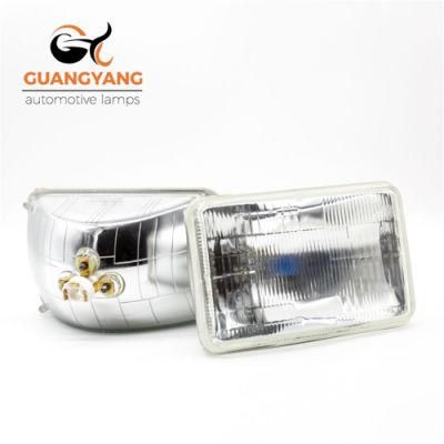 H6001 Sealed Beam 5 Inch Square 24V 75/65W Car Truck Halogen Bulb Headlight Lamps