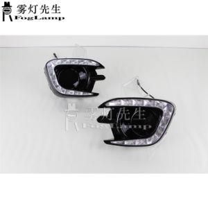 2PCS Auto DRL 12V Bumper LED Daytime Running Light Turn Signal Fog Lamp for Mitsubishi Pajero Montero Sport 2013 2014 2015