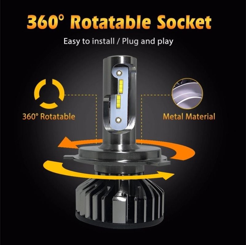 F2 LED Headlight H4 Csp High Power 12000lm 80W H7 H11 9005 9006 H1 Auto Front Head Lamp