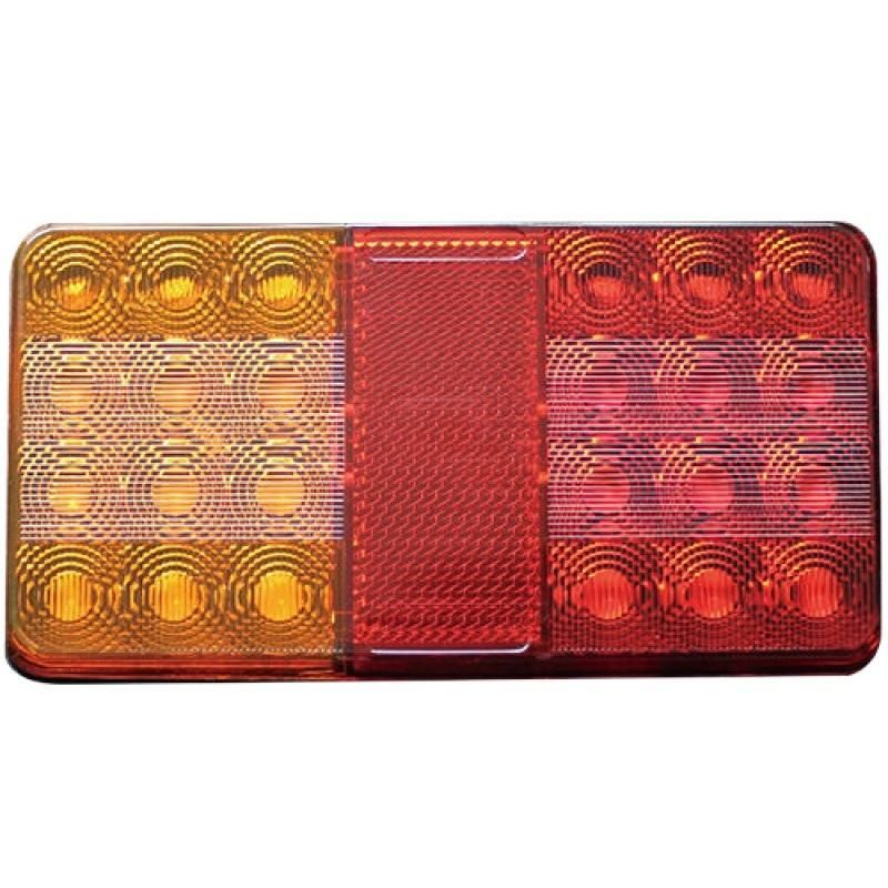 24 LED Rear Combination Lamp with Rectangle Reflex Reflector