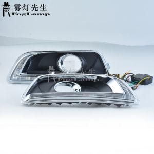 2PCS Auto DRL 12V LED Daytime Running Light Yellow Turn Signal Fog Lamp for Chevrolet Chevy Malibu 2013 2014 2015