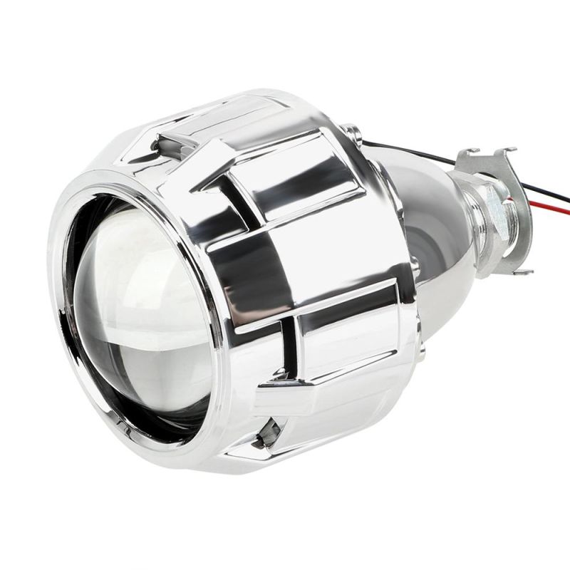 H1 LED Bulb H4 H7 Headlight Xenon HID Projector Lens Silver Black Shell 2.5 Inch Motorcycle Car Accessories