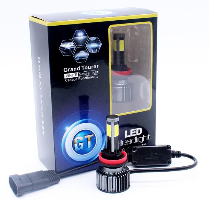Car LED Headlights COB 4 Sides H11 Fog Lamp LED