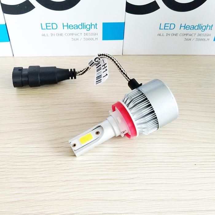 Lightech C6 COB LED Car Bulb H1 H3 H7 H8 H9 H11 H13 LED Headlight with Fan