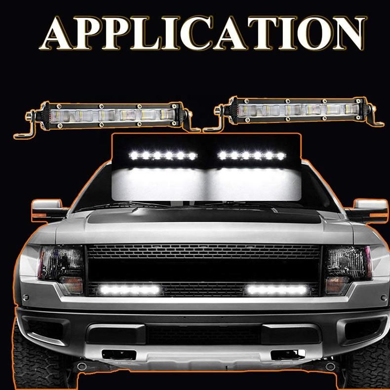 High Quality 18W 4D 7" LED Light Bar Flood Beam Single Row Light Bar for 4X4 Trucks Offroad