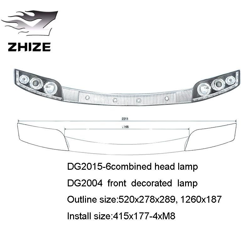 High Quality Dg2004 Front Decorated Lamp Dg2015-6 Combined Head Lamp of Donggang Lamps