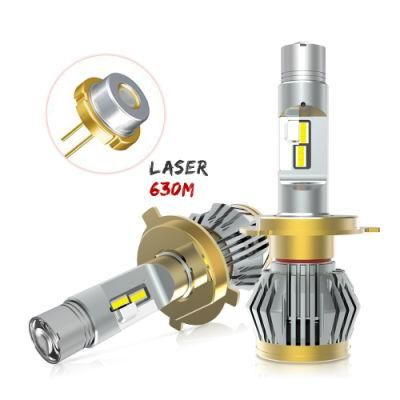 New Arrived Lux @630m H4 H7 H11 9005 9006 Laser LED Headlight for Auto Cars