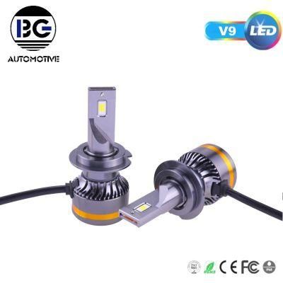 LED Light V9 LED Headlight H1 H3 H7 H4 H11 9004 9005 with Different Color 3000K 6000K 7500K Optional