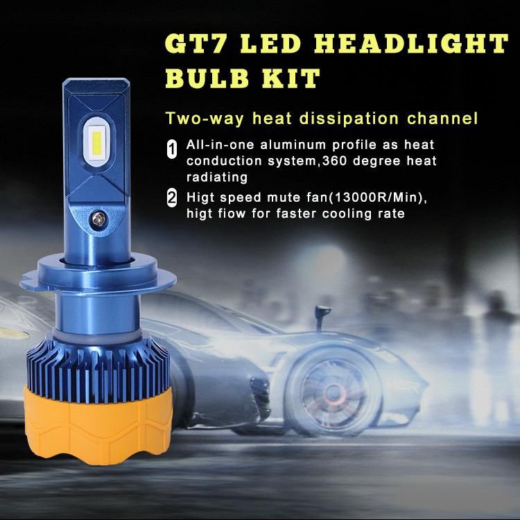 All in One G7 H7 Car LED Headlight 8000lm Auto Bulbs LED Headlight Kits for 6000K LED Headlamp Front Light C6 S2 X3