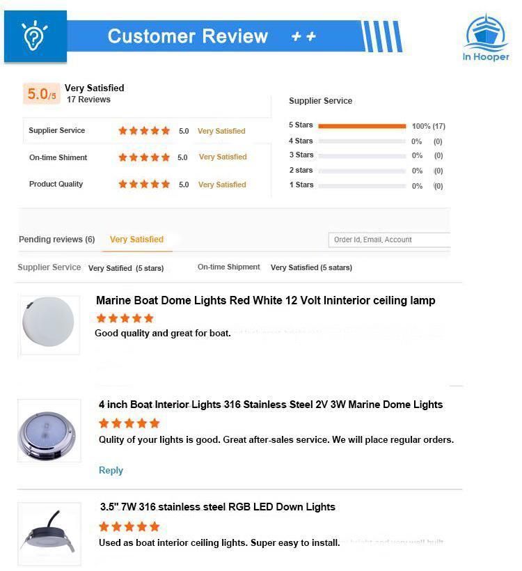 4 Inch Stainless Steel 12V Boat Dome Light Boat Ceiling Light