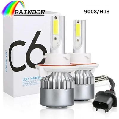 LED Headlight 50W One Year Warranty COB Chips LED Headlight C6 H11 H4 H3 H7 LED Car Lights Auto Bulbs/Lamps/Globals