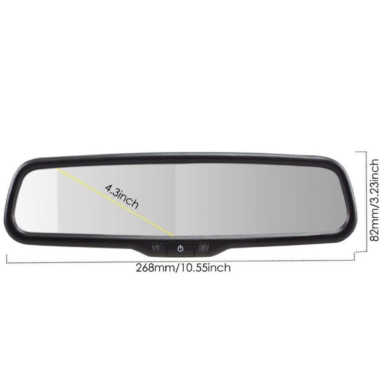 4.3" LCD Auto Adjusting Brightness Car Rearview Back up Mirror Monitor for Most Car Model