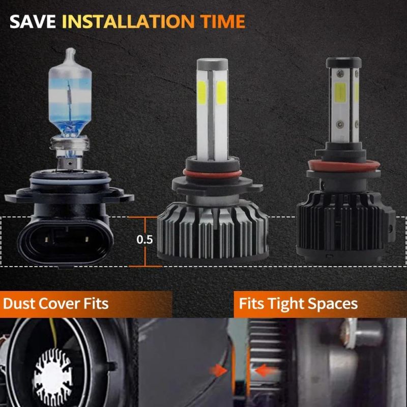 Best Sale N4s 4sides 6500K 72W 7200lm LED Headlight for Cars