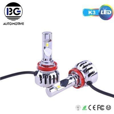 High Power K3 LED Headlights Blubs Kits H4 H7 H11 H8 H9