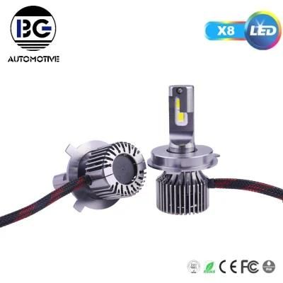 Factory Wholesale LED Headlight X8 LED Car Light H4 H1 H3 9005 9006