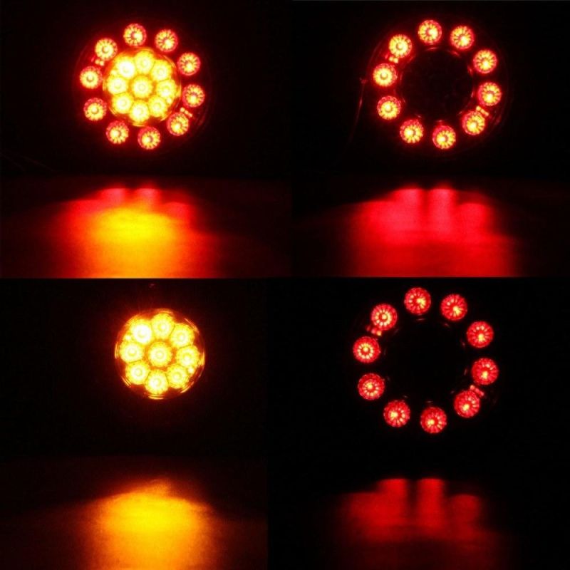 Round 19 LED Truck Trailer Lorry Brake Stop Tail Light