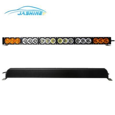 Single Row Amber White Dual Color Lens 180W 32.6inch LED Light Bar with 10W LED