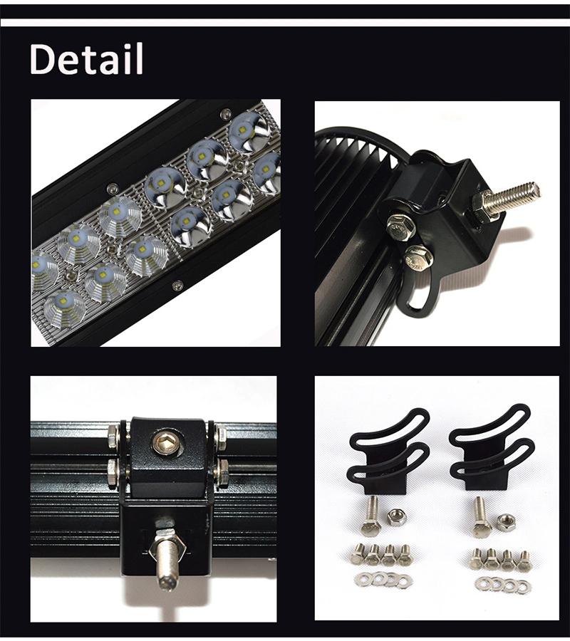 Carolyn 20′′126W LED Light Bar Truck Spare Parts Offroad LED Light Bar 22′′144W LED Work Light for Jeep Ford Car 4WD Truck SUV ATV