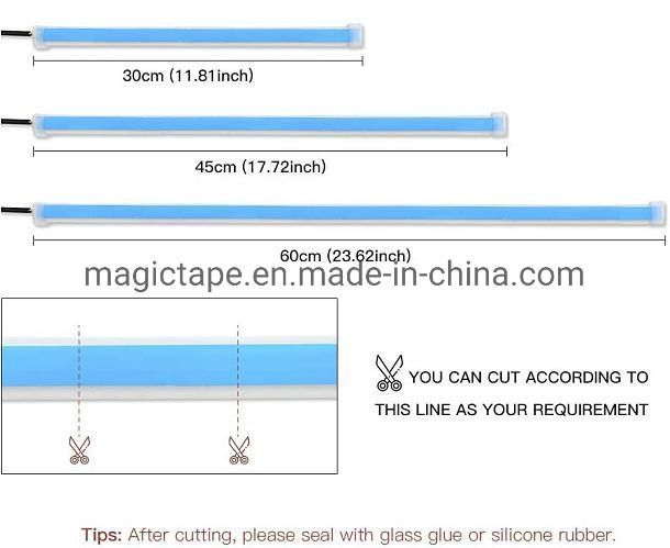 Yellow Blue Daytime Running Lights Turn Signal Flowing Light Guide Strip DRL Flexible Car LED Light Strip for Headlight