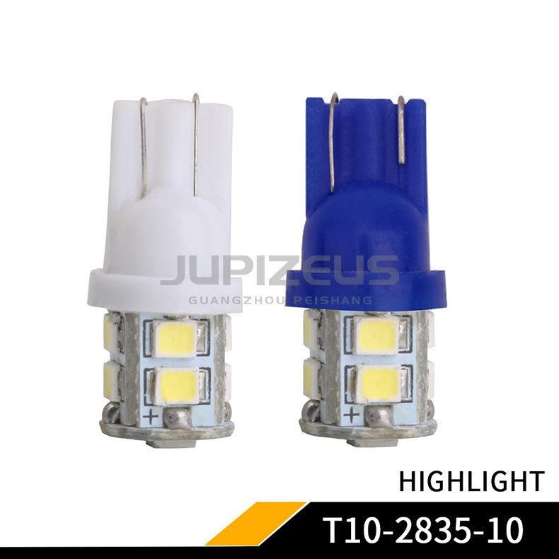 Car LED Light T10 W5w 168 194 2835 Chip 10 SMD LED Car Auto LED Color White Blue Red Side Wedge Light Lamp Bulb DC 12V