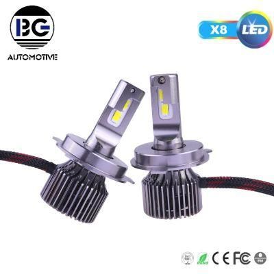 Automobile X8 LED Headlight H1 H3 H4 H7 H11 8000lm LED Headlight Bulbs