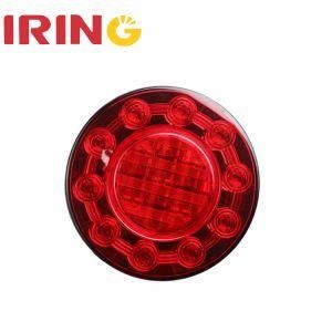 10-30V LED Round Red Stop/Tail Rear Light for Bus Truck Trailer with Adr