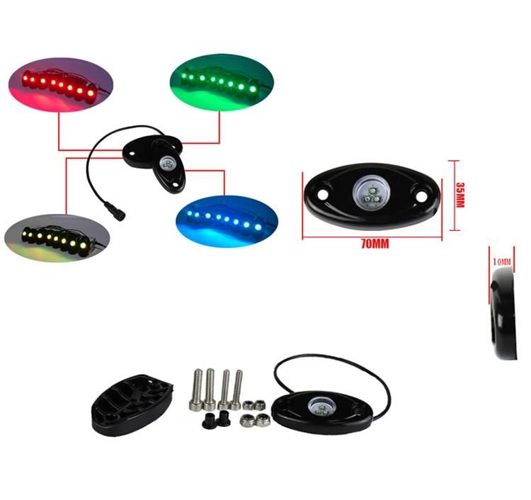 8 Pods LED Rock Lights for Jeep ATV SUV Offroad Car Truck Boat Underbody Lamp RGB LED Neon Lights