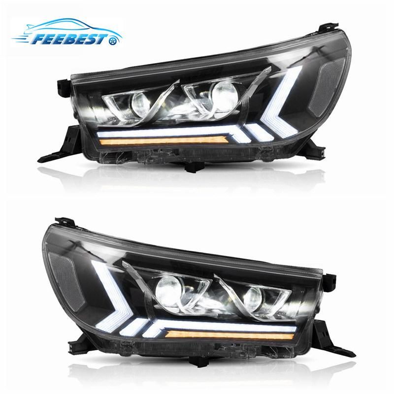 Wholesales Factory Manufacturer Sequential Revo Vigo Recoo Headlight 2015-up LED Head Lamp for Toyota Hilux
