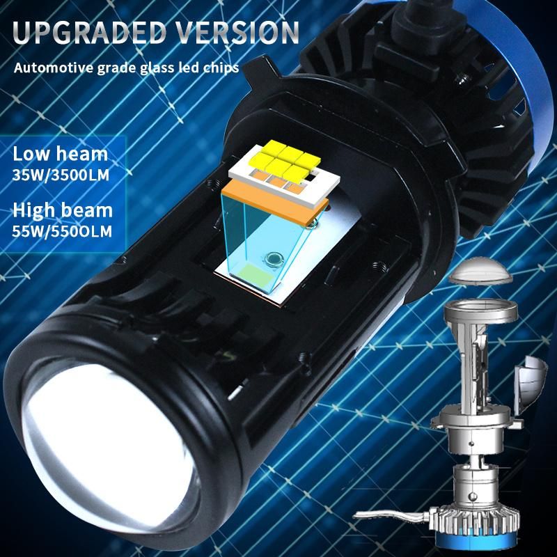 2022 Newest P6 H4 Canbus Headlight for Automotive LED Lamps