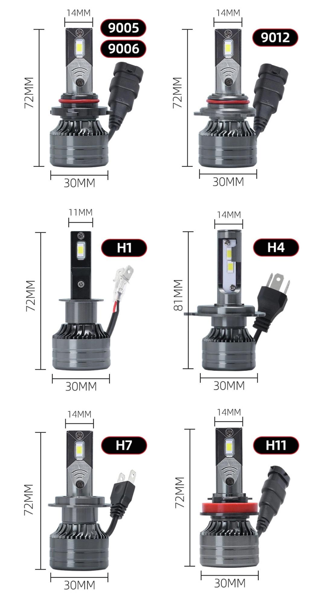 Hot Selling H8 H9 H11 Auto LED Headlight H4 Light Bulbs for Vehicle