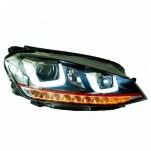 Auto LED Lamps Car LED Lamps Car Accessories Car LED Light Rhd Auto Lights Red Stripe LED Headlight for Volkswagen Golf 7