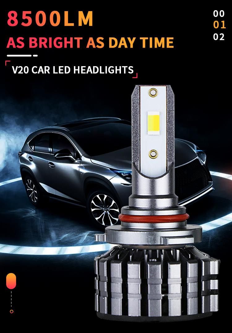 LED Headlight Factory V20 60W 8500lm Speaker LED Headlights