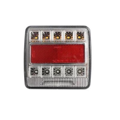 Truck Trailer Square Indicator Stop Tail Lamp Signal Lighting Tail Light for Trailer Auto Parts