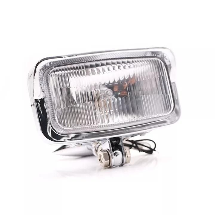 Vintage Motorcycle Square Front Lights Modified Headlight Retro Head Lamp
