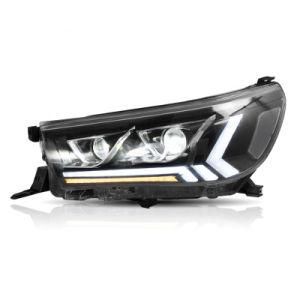 Car Assembly Headlight for Hilux 2015 2016 2017 2018 2019 with Full LED and Turn Signal+DRL+Plug and Play