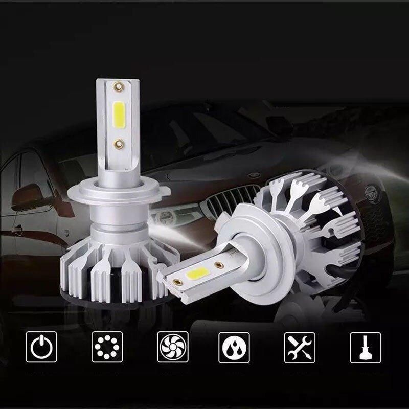 High Power F2 -COB9005 9145 H10 COB Chip 8000K Ice Blue 5500lm LED Headlight Bulb 2PCS Auto Lamps LED Headlights