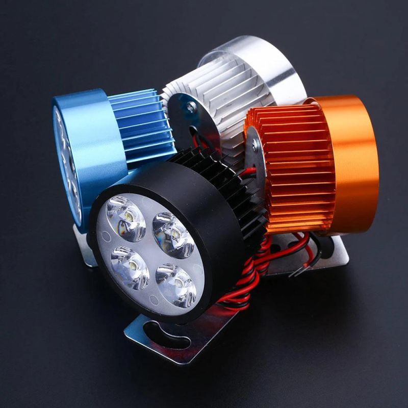 4LED Motorcycle Light 12V 10W E-Bike Headlight Waterproof Lights Motorcycle Accessories Golden Silver Blue Black