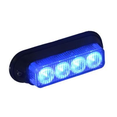 Haibang Blue Tir 4 LED Strobe Grille Lighthead for Auto Motor
