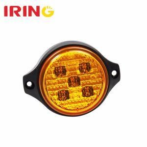 Waterproof Amber Round Side Marker Indicator Turn Light for Truck Trailer with E4